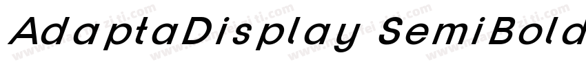 AdaptaDisplay SemiBoldItalic字体转换